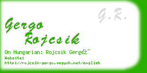 gergo rojcsik business card